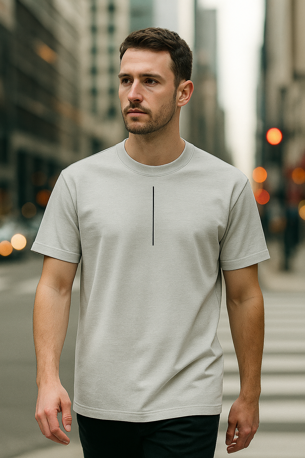 Playera Light Grey Noir Club