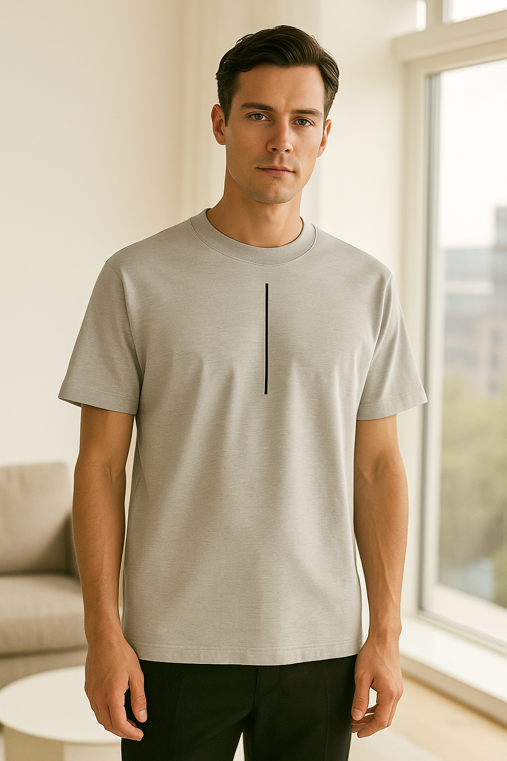 Playera Light Grey Noir Club