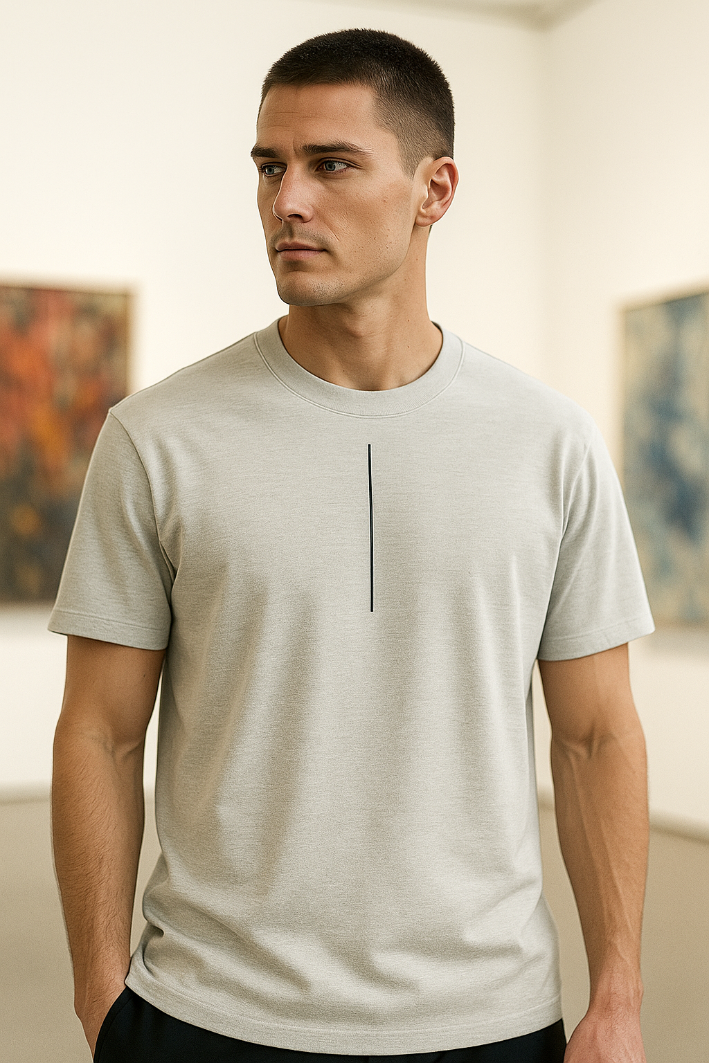 Playera Light Grey Noir Club